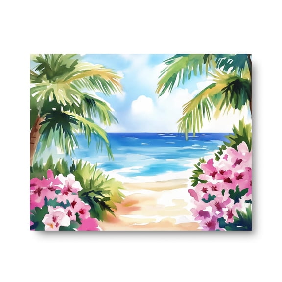 Barbados Print, Tropical Caribbean Island Art, Coastal Beach Wall Decor, Exotic Paradise Poster, Island Vacation Home Artwork Home Decor #3858, Unframed Poster Size 8x12