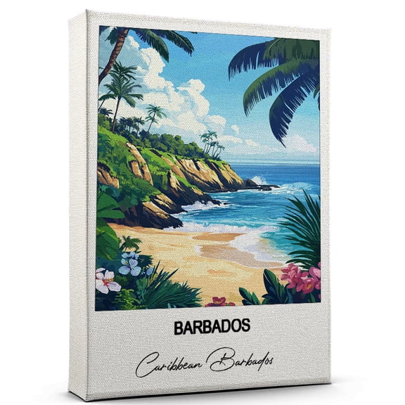 Barbados Travel Wall Art Caribbean Barbados Canvas Travel Wall Decor with Timeless Appeal A Special Gift for Loved Ones
