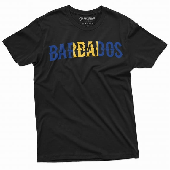 Barbados Unisex Shirt Barbados Patriotic Gift Tee Mens Womens Barbados Shirt Barbadian Gifts (X-Large Black)