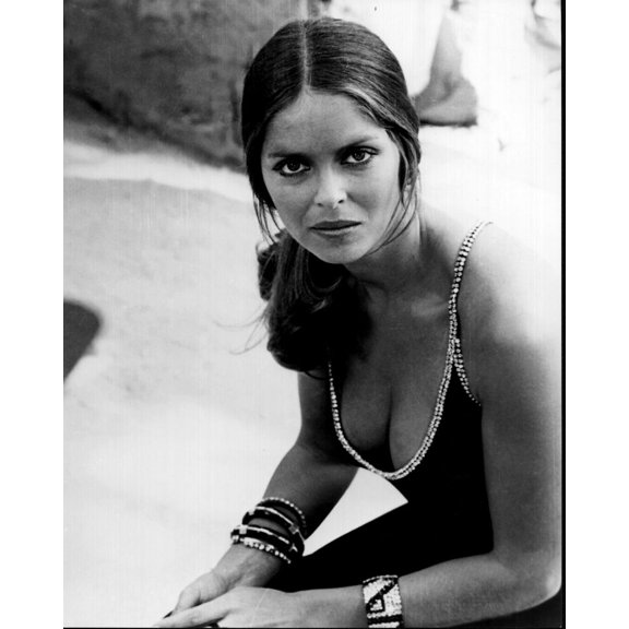 Barbara Bach In Rhinestone Trim Dress The Spy Who Loved Me Black And White Photo Print (8 x 10) - Item # MVM56975