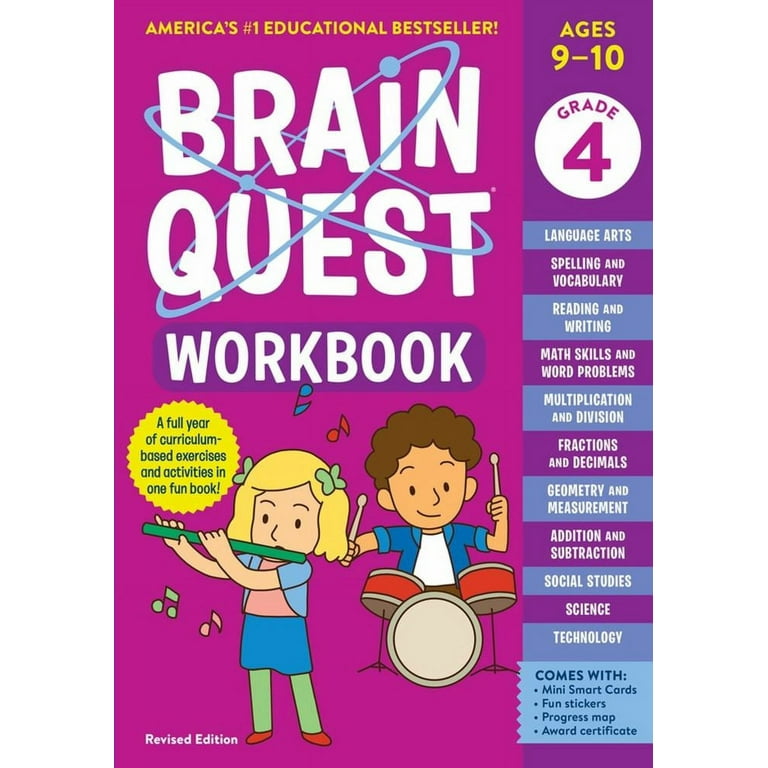 BRAIN QUEST WORKBOOK 4冊　2,3,4,5 Brain Quest Workbook (Grade 4, Revised Edition) by Workman