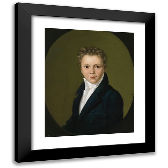 Barbara Krafft 20x24 Black Modern Framed Museum Art Print Titled - Portrait Franz Wheels (1821)