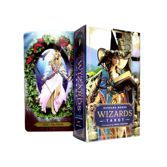 Barbara Moore Wizards Tarot Cards For Divination Personal Use Tarot Full English Version Partys Board Games 78 Sheets/Box