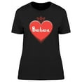 thumbnail image 1 of Barbara On Red Heart T-Shirt Women -Image by Shutterstock, Female XX-Large, 1 of 2