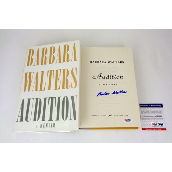 Barbara Walters Signed Autograph Audition A Memoir HC Book PSA/DNA COA