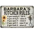 thumbnail image 1 of Barbara's Kitchen Rules Chic Sign Vintage Decor 12x18 Metal Sign 112180032007, 1 of 1
