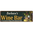 thumbnail image 1 of Barbara's Wine Bar Green Chic Sign Home Kitchen Decor 8x24 108240001005, 1 of 1