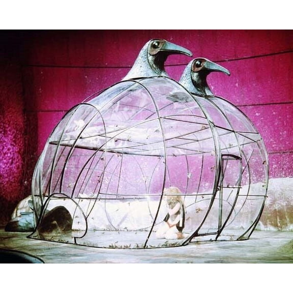 Barbarella 1968 Jane Fonda imprisoned in huge bird cage 4x6 inch photo
