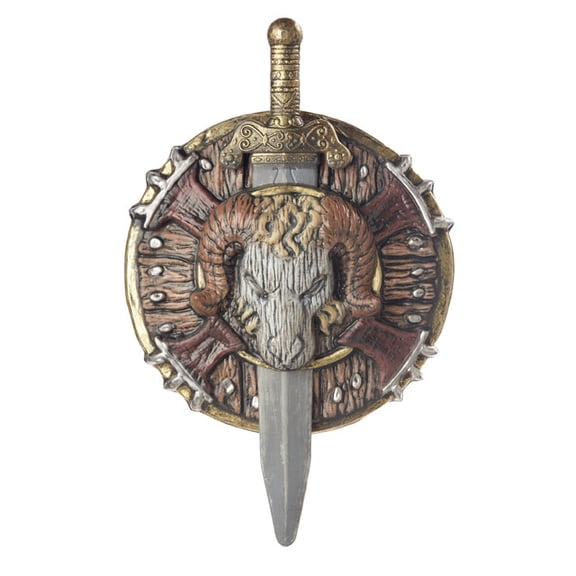 Barbarian Combat Shield & Sword Costume Weapon Accessories