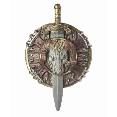 Barbarian Combat Shield & Sword Costume Weapon Accessories