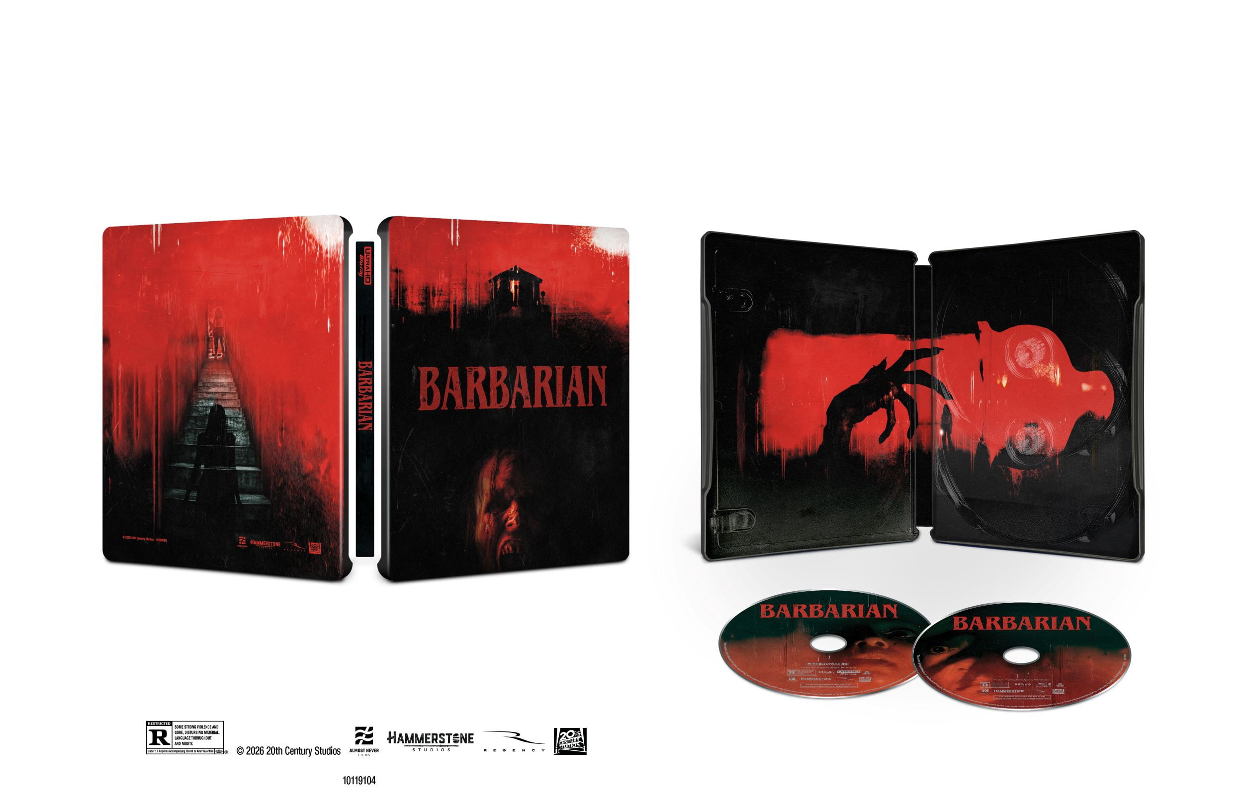 Barbarian Steelbook 4K Ultra HD + Blu-ray + Digital Copy 20th Century Studios Horror Thriller