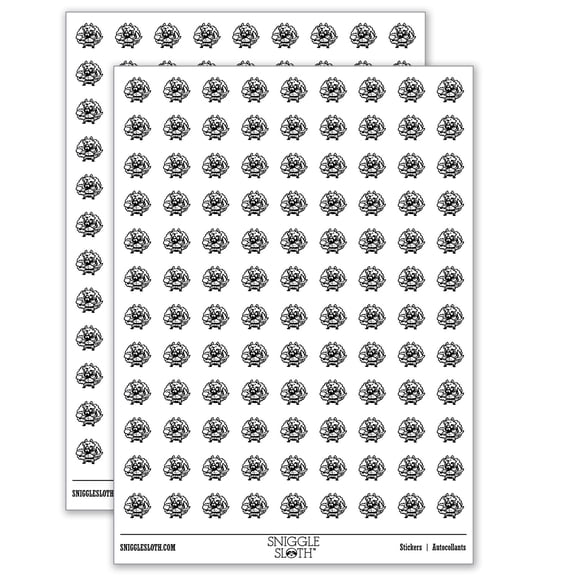 Barbarian Wolf Man Viking Warrior With Axe 200+ Round Stickers - Gloss Finish - 0.50" Size - White