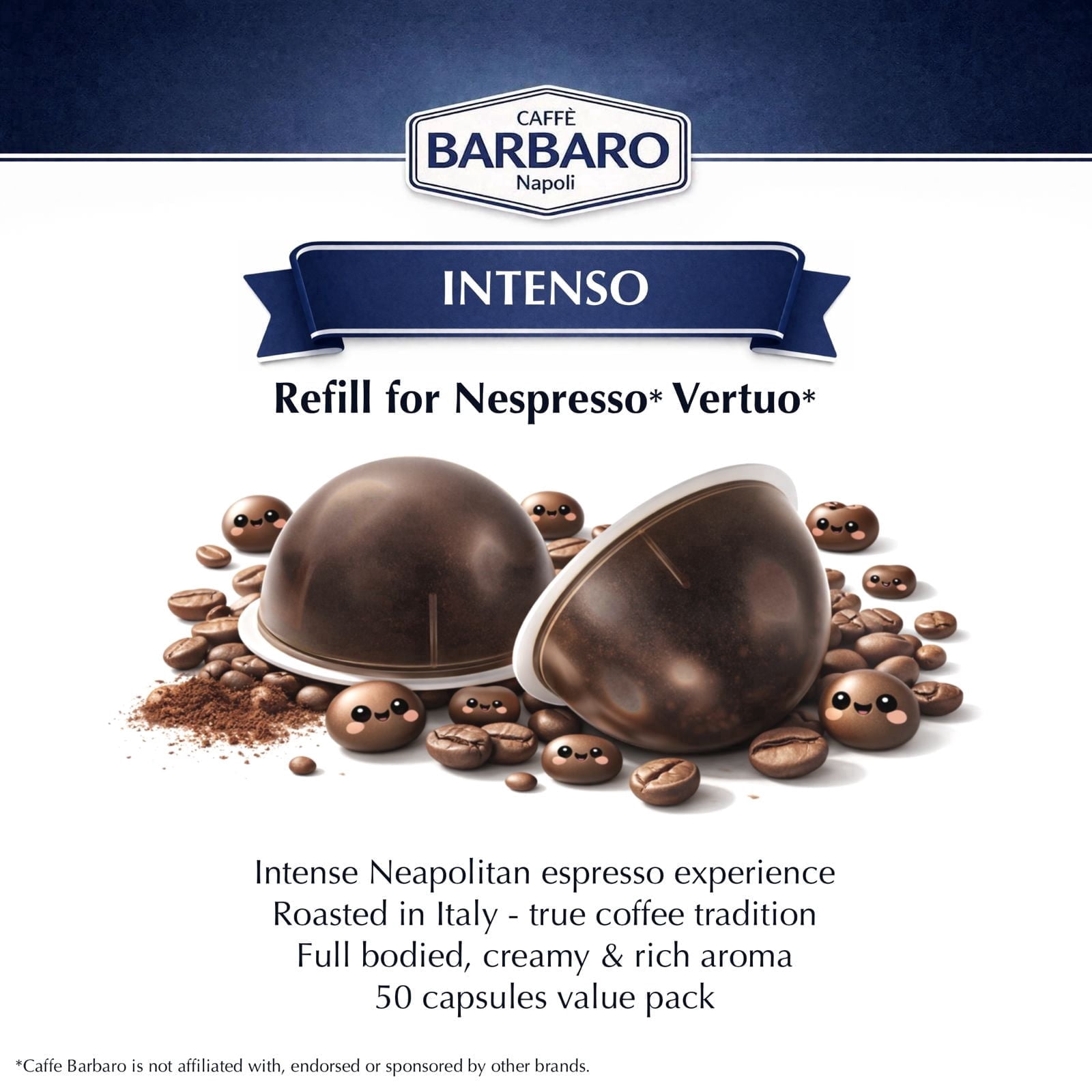 Barbaro Caffè Napoli Refill for Nespresso Vertuo Capsules – Miscela ...