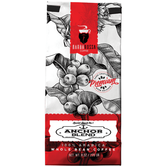 Barbarossa Coffee Medium-Dark Roast Anchor Blend Espresso Blend (8oz.)