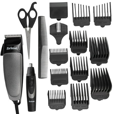 Barbasol - 20-Piece Ultimate Grooming Pro Hair Clipper Kit - Black