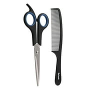 Barbasol Barber Scissors and Styling Comb Set for Men and Women, Professional Cutting Tools
