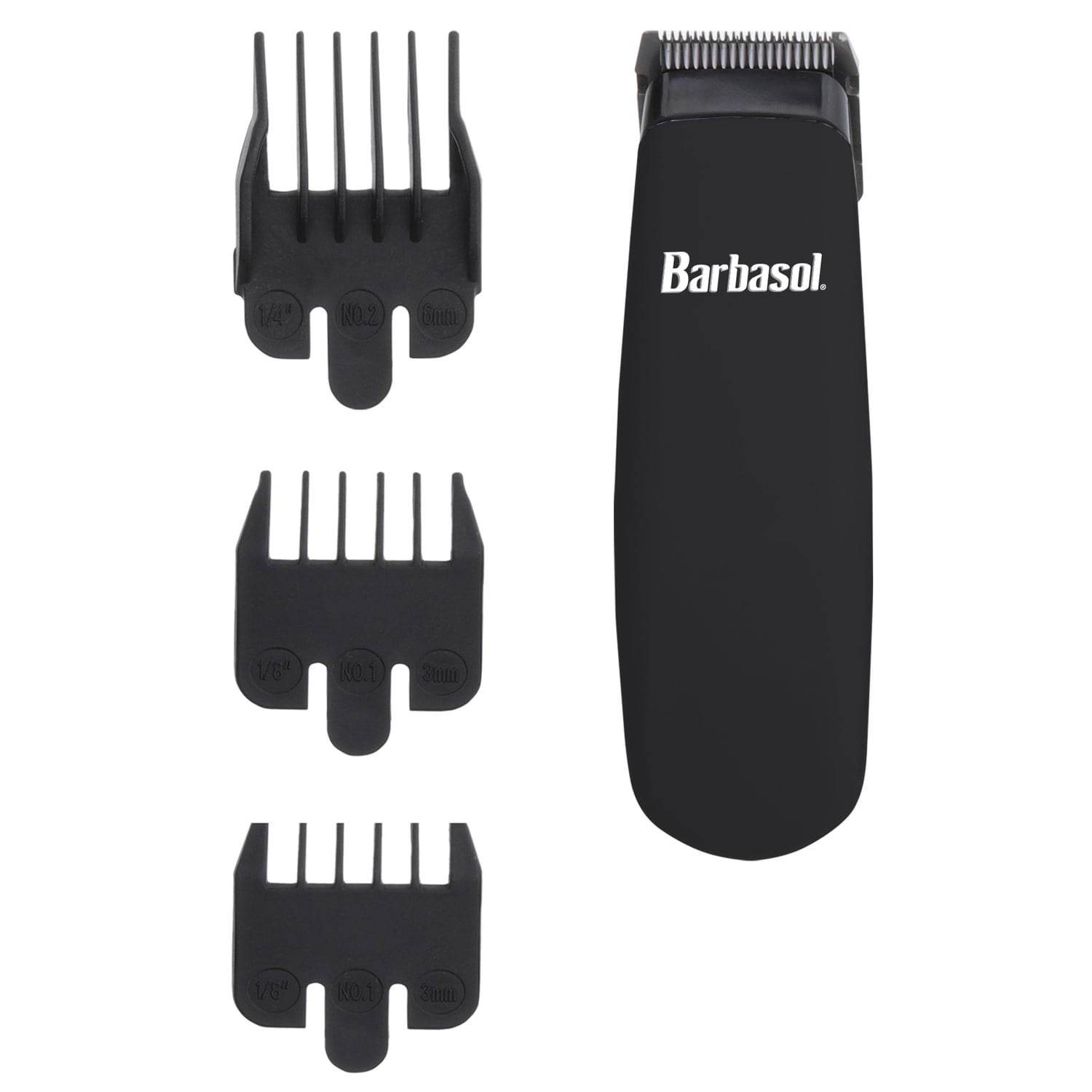Barbasol Battery Powered Compact Touch Up Trimmer with Precision Stainless Steel Blades and 3 Guide Combs