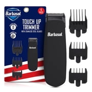Barbasol Touch Up Beard Trimmer for Men w/ Stainless Steel Blades and 3 Guide Combs, Black