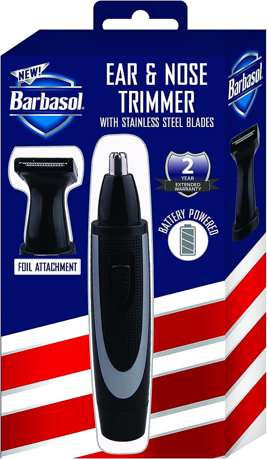 Barbasol Battery Powered Electric Ear and Nose Trimmer With Stainless