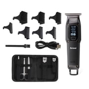 Barbasol Dual-Speed Rechargeable T-Blade Hair Trimmer and 5-Piece Manicure Set, Men s Grooming Bundle, Black