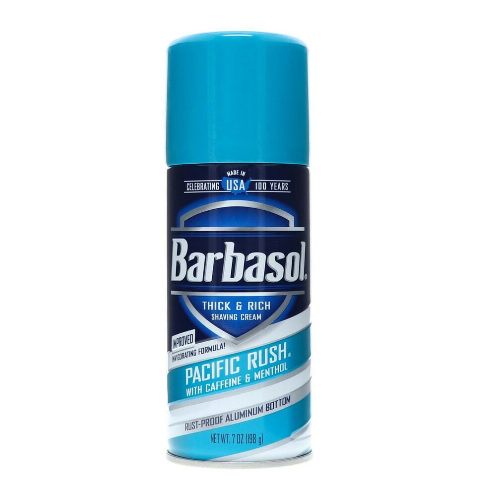 Barbasol Pacific Rush With Caffeine And Menthol Thick And Rich Shaving Cream, 7 Oz, 2 Pack