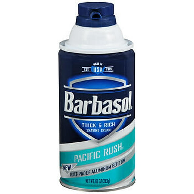 Barbasol Thick & Rich Shaving Cream, Pacific Rush with Caffeine
