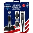 Barbasol Portable Battery Powered All In 1, 7 Piece Beard Grooming Set