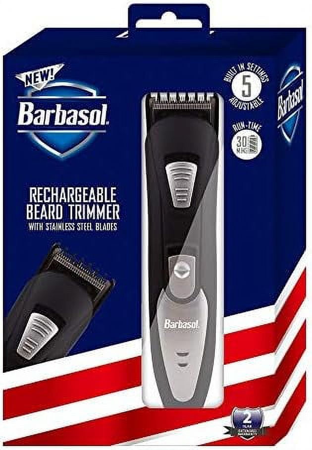 Barbasol Rechargeable Electric Beard Trimmer with Stainless Steel