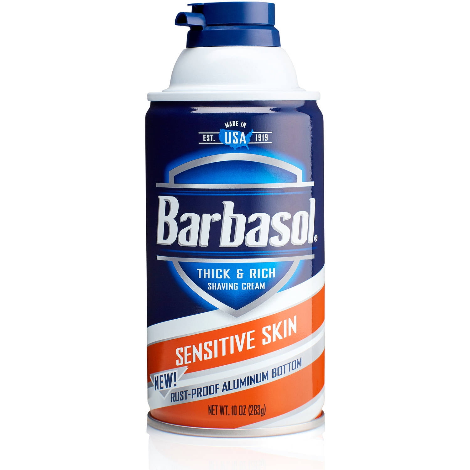 Barbasol Sensitive Skin Shaving Cream for Men, Thick & Rich with Aloe