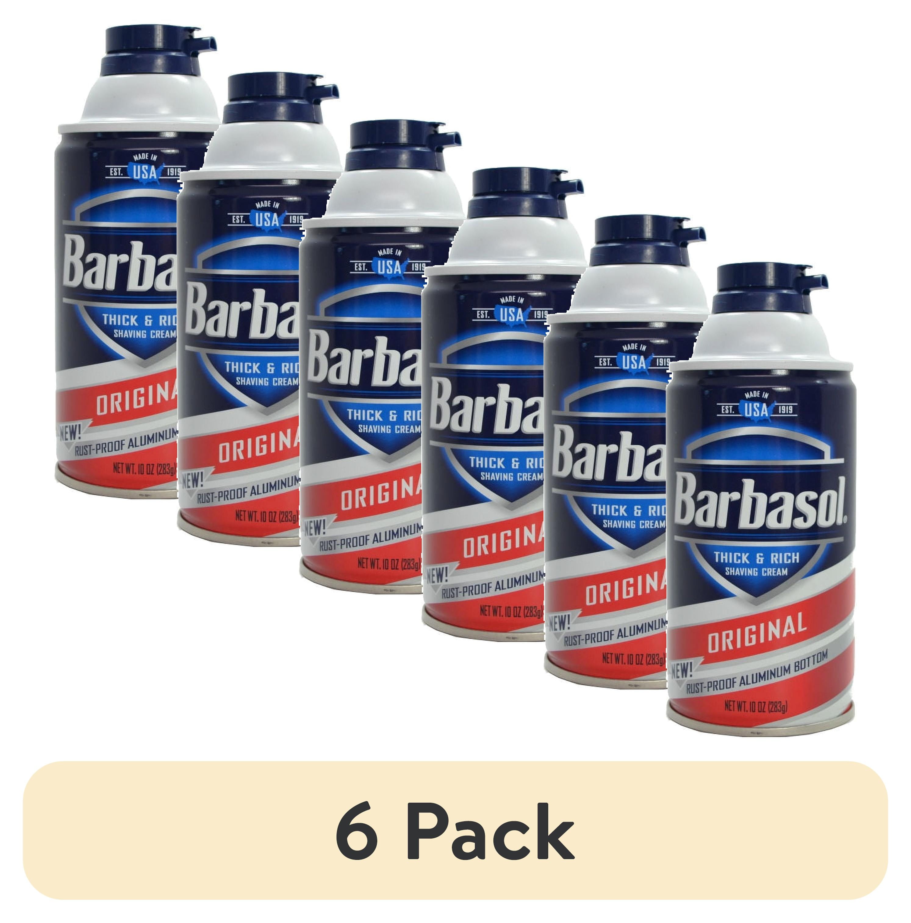 (6 pack) Barbasol, Thick & Rich Shaving Cream, Original - 10oz Each ...