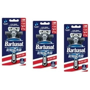 Barbasol Ultra 6 Plus Disposable Razors (3 Count) - Pack of 3