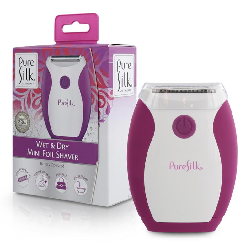 Pure Silk Rechargeable Wet and Dry Mini Foil Shaver - White-Purple 1 Pc Shaver