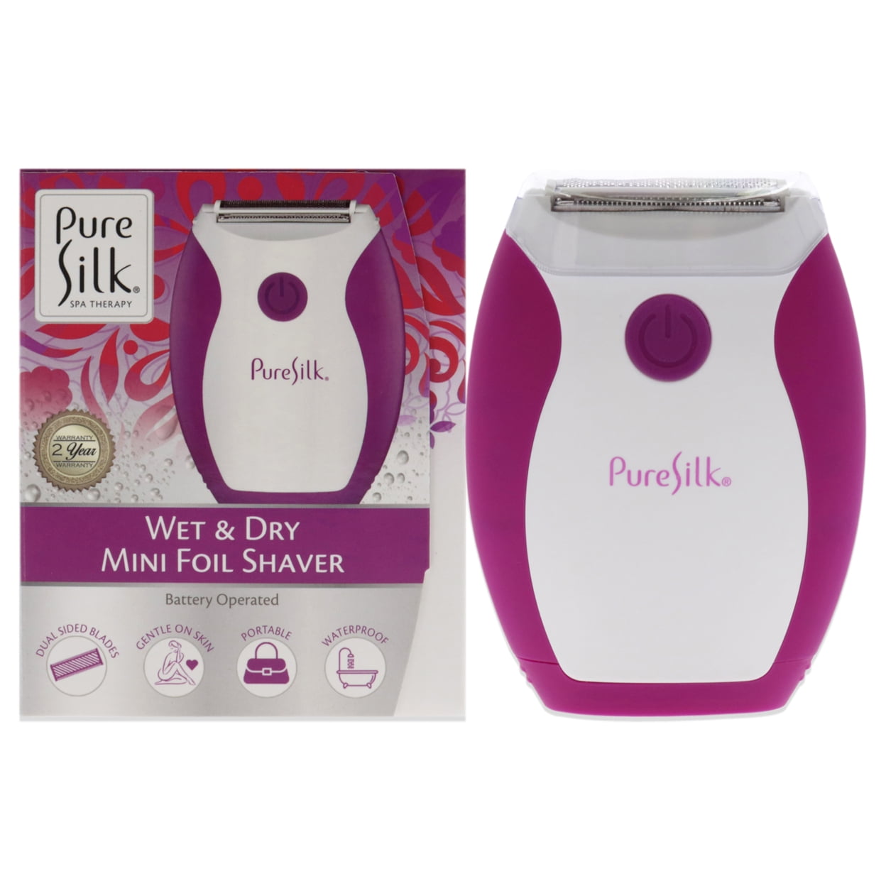 Barbasol Wet and Dry Mini Foil Shaver WhitePurple 1 Pc Shaver