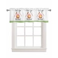 thumbnail image 1 of Barbecue Camping Linen Curtain Valance for Bedroom/Bathroom/Kitchen/Office/Living/Dining Room Windows,Spring Summer Sausage Candy Watercolor Pocket Topper Drapes Decorative Cafe Drapery Panel 42x12, 1 of 6