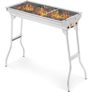 Portable Barbecue Charcoal Grill BBQ Stainless Indoor Outdoor Cooking Grill Set Portable Barbecue Charcoal Grill BBQ Stainless Indoor Outdoor Cooking Grill Set