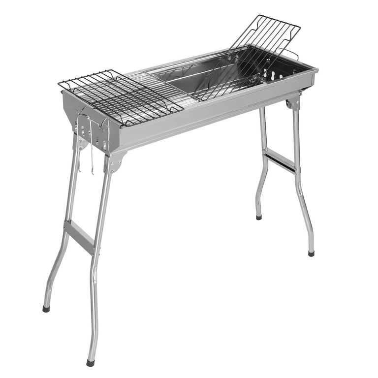 Portable Charcoal BBQ Grill, Folding Kabob Grill Premium Iron Camping Grill for Outdoor Garden Patio Cooking Camping Hiking Picnics Garden Travel Portable Charcoal BBQ Grill, Folding Kabob Grill Premium Iron Camping Grill for Outdoor Garden Patio Cooking Camping Hiking Picnics Garden Travel