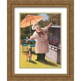 thumbnail image 1 of Barbecue Chef, Dog 2x Matted 20x24 Gold Ornate Framed Art Print by T C Chiu, 1 of 2