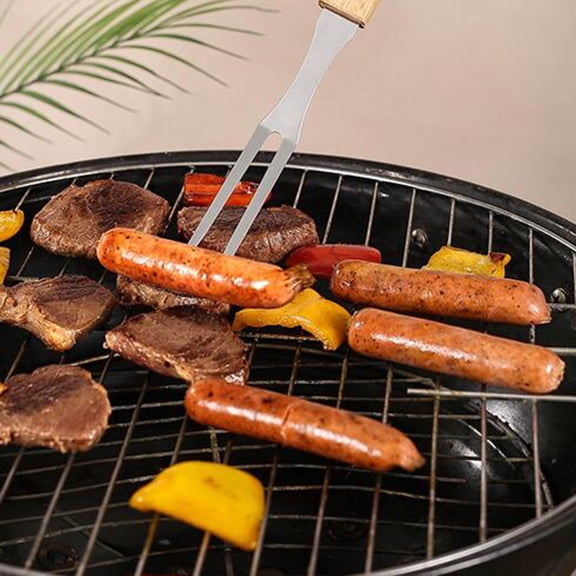 Barbecue Clips Barbecue Tools Set for Outdoor Grilling with Stainless Steel Three-Piece Handle Grill Fork Spatula and Clip