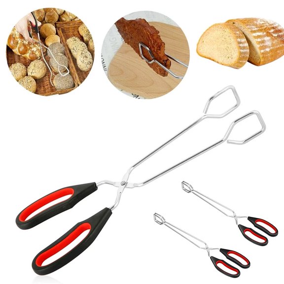 Barbecue Clips Extra Long Scissors Pliers Stainless Steel Grill Tongs Food Tongs for Outdoor Cooking and BBQ