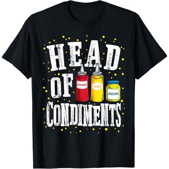 Barbecue Condiments Head Ketchup Mustard Grill Dressing Gift T-Shirt