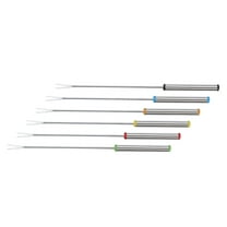 Barbecue Fork,6Pc Stainless Steel Fondue Forks,Cheese Fondue Sticks Smore Sticks with Stainless Steel Handle Heat Resistant for Chocolate Fountain Cheese Fondue Roast Marshmallows Fruits(Silver)