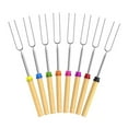 thumbnail image 1 of Barbecue Forks, Marshmallow Roasting Sticks, Set of 8 Barbeque BBQ Skewers, 32-inch Extendable Extended Smores & Hot Dog Fork for the Campfire, 1 of 9