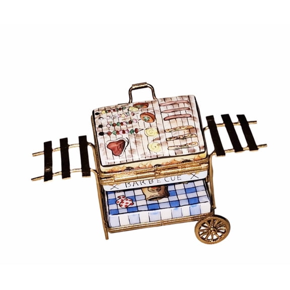 Barbecue Grill Box for Grill Lovers Limoges Box Porcelain Figurine