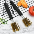 thumbnail image 1 of Barbecue Grill Brush Double Head Cleaning Tool with Stainless Steel and Copper Bristles Outdoor Camping BBQ Cleaning Brush for Grill Mesh Oven Rack Scraper 10.23 Inch, 1 of 5