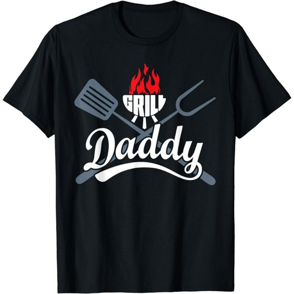 Barbecue Grill Daddy Gift for Dad Men Short Sleeve Graphic T-Shirt