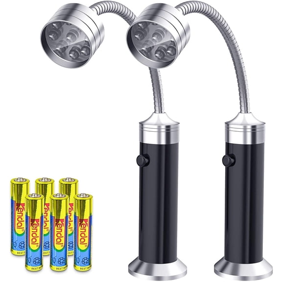 Barbecue Grill Light Grilling Accessories, Father's Day Gifts for Men Dad Boyfriend Husband, Outdoor BBQ Magnetic LED Lights Flexible Gooseneck Weather Resistant Batteries Included 2 Pack