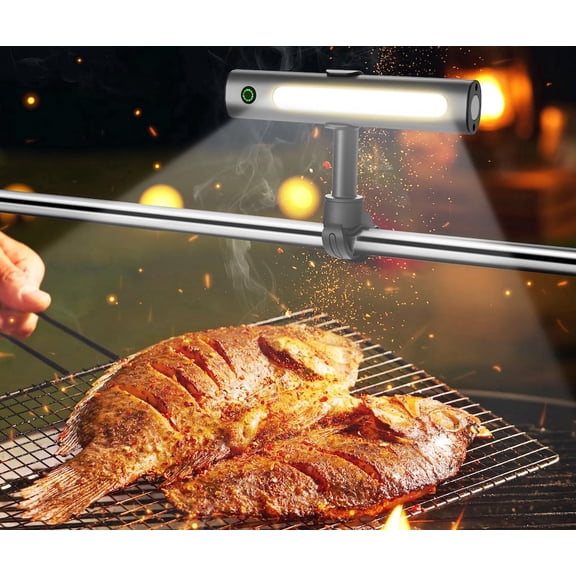 Barbecue Grill Light for Outdoor, Rechargeable 360 Rotatable Waterproof LED Light with Ultra-Bright COB LED, Magnetic Base, Grill Accessories, Smoker BBQ Grilling Gift for Men Dad Him