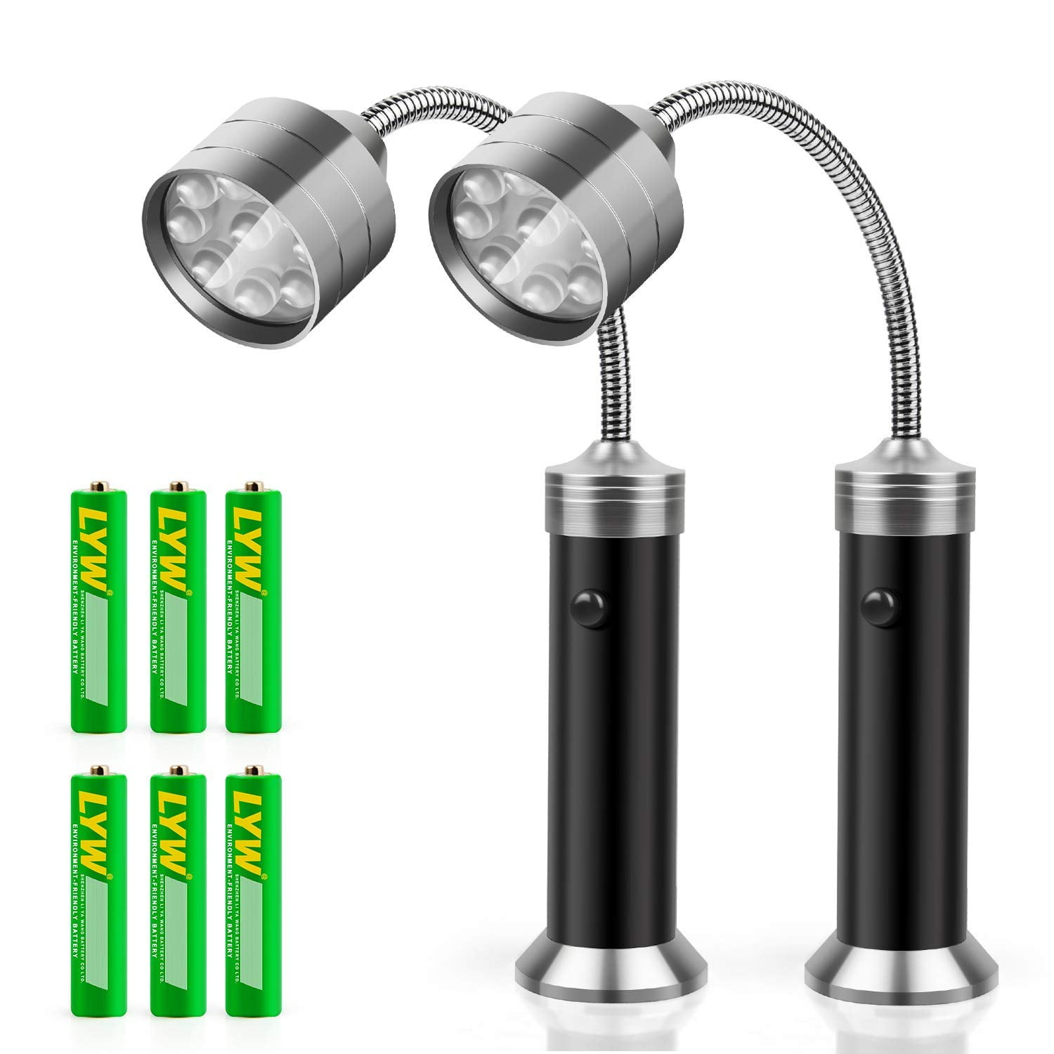 Black Aluminum LED Standing BBQ Grill Light with Magnetic Base