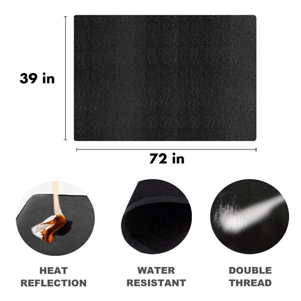 Barbecue Grill Mat for Outdoor Cooking Protects Decks and Keeps Floor
