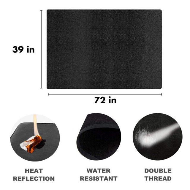Barbecue Grill Mat for Outdoor Cooking Protects Decks and Keeps Floor